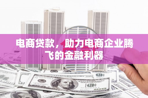 望安电商贷款，助力电商企业腾飞的金融利器