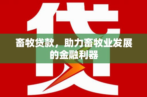 望安畜牧贷款，助力畜牧业发展的金融利器