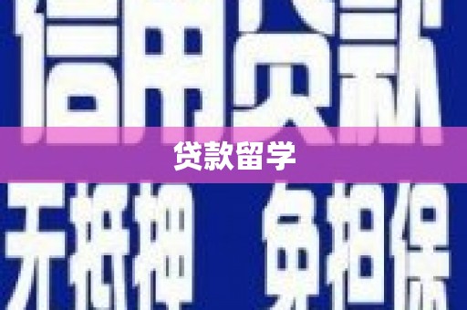 望安贷款留学