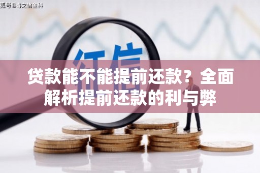 望安贷款能不能提前还款？全面解析提前还款的利与弊