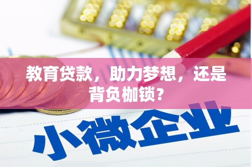 望安教育贷款，助力梦想，还是背负枷锁？