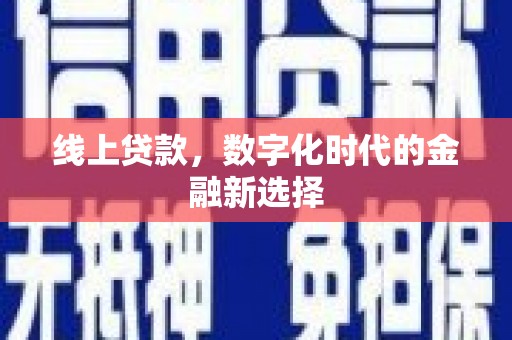 望安线上贷款，数字化时代的金融新选择