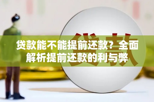 望安贷款能不能提前还款？全面解析提前还款的利与弊