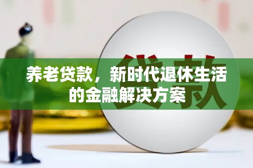 望安养老贷款，新时代退休生活的金融解决方案