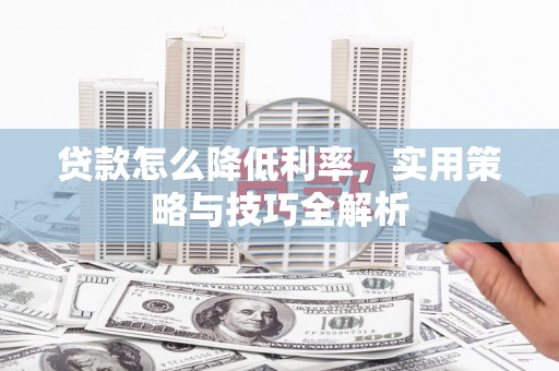 望安贷款怎么降低利率，实用策略与技巧全解析