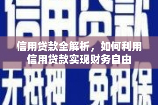 望安信用贷款全解析，如何利用信用贷款实现财务自由